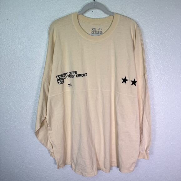 Beyonce Cowboy Carter Tour Shirt XXL Spirit Jersey Tee Concert Merch Yellow 2X - Picture 2 of 14